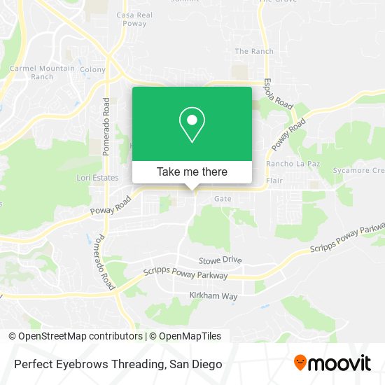 Perfect Eyebrows Threading map