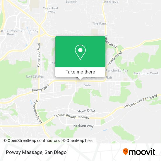 Mapa de Poway Massage