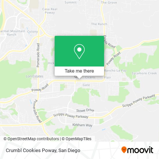 Crumbl Cookies Poway map
