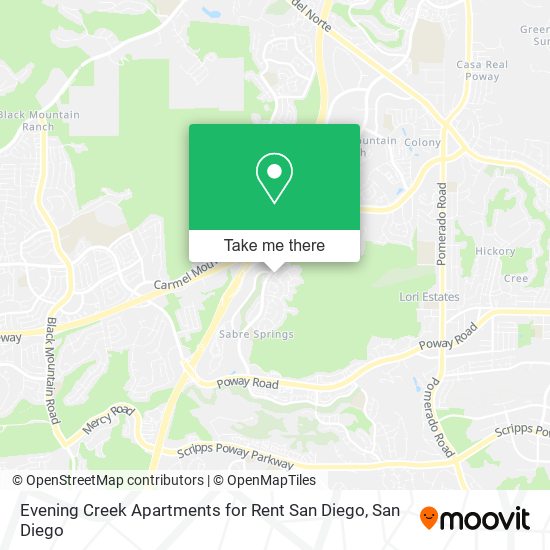 Evening Creek Apartments for Rent San Diego map