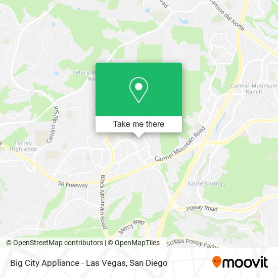 Big City Appliance - Las Vegas map