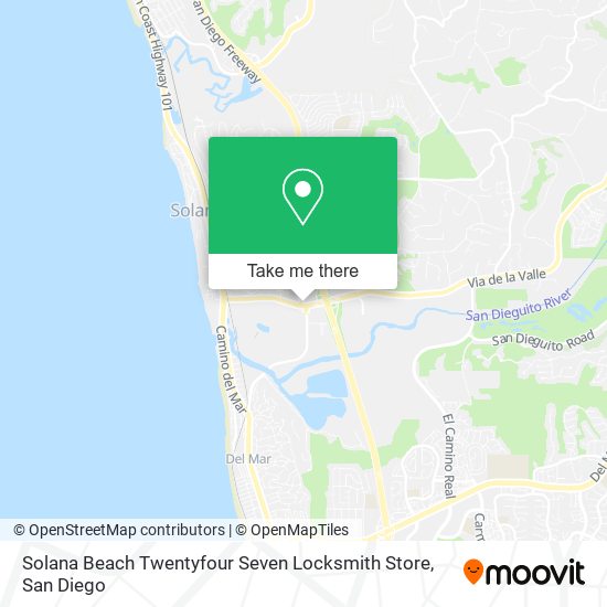 Mapa de Solana Beach Twentyfour Seven Locksmith Store