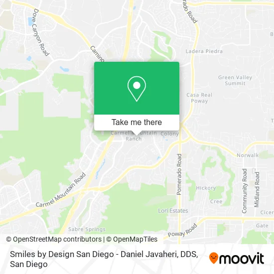 Smiles by Design San Diego - Daniel Javaheri, DDS map