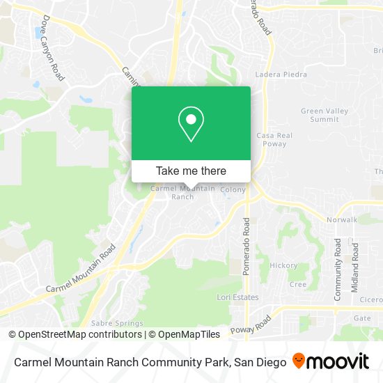 Mapa de Carmel Mountain Ranch Community Park