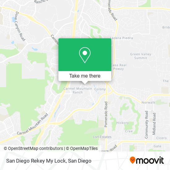 San Diego Rekey My Lock map