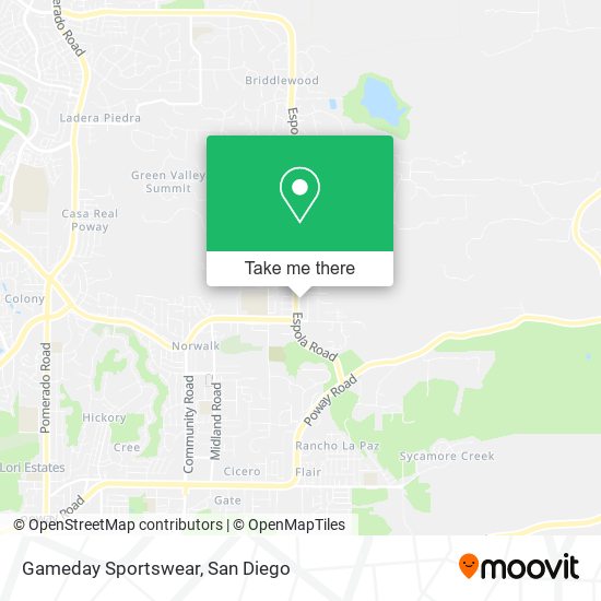 Mapa de Gameday Sportswear