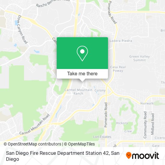 San Diego Fire Rescue Department Station 42 map