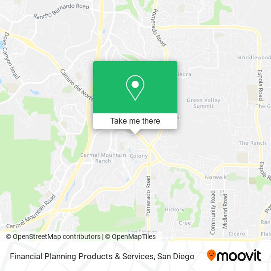 Mapa de Financial Planning Products & Services