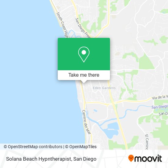 Solana Beach Hypntherapist map