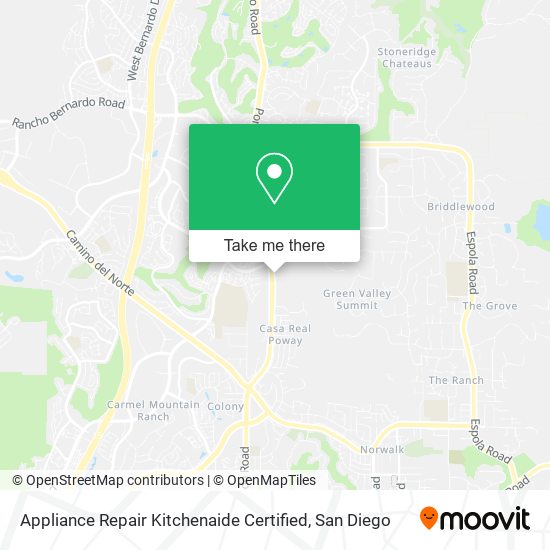 Appliance Repair Kitchenaide Certified map