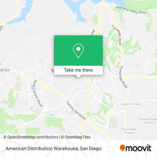 American Distribution Warehouse map