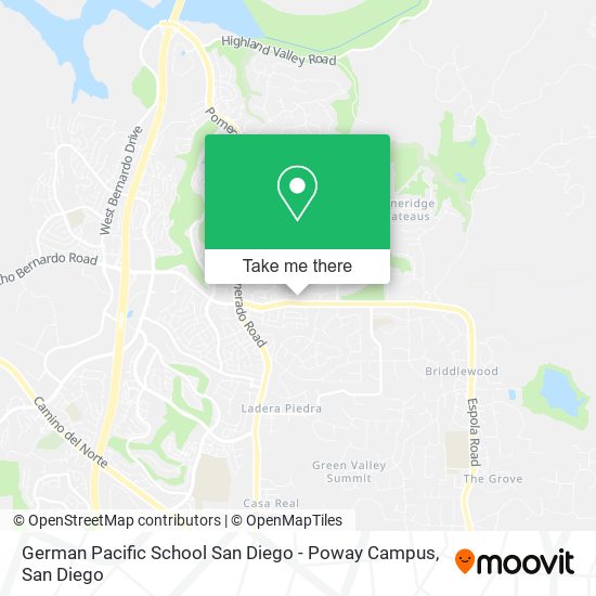 German Pacific School San Diego - Poway Campus map