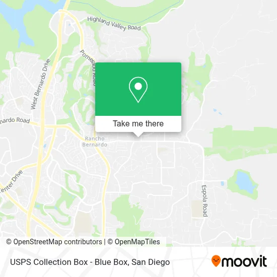 USPS Collection Box - Blue Box map