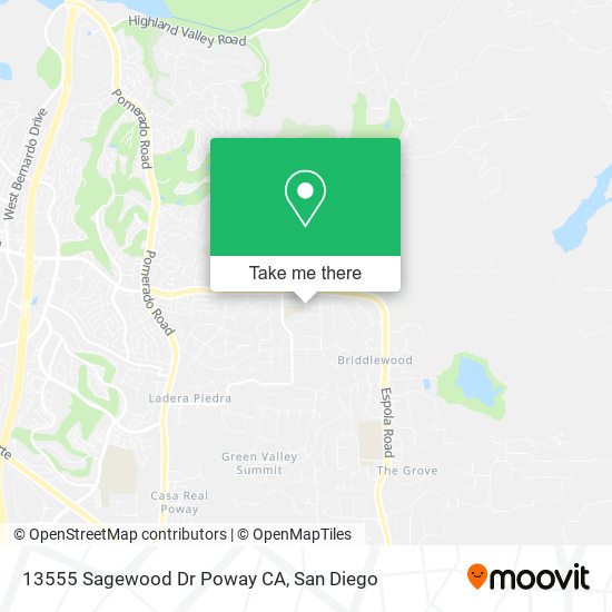 Mapa de 13555 Sagewood Dr Poway CA