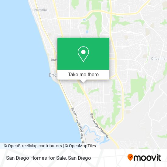 Mapa de San Diego Homes for Sale