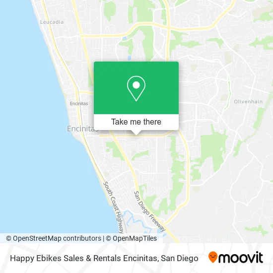 Mapa de Happy Ebikes Sales & Rentals Encinitas