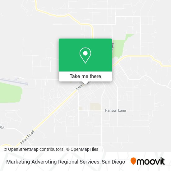 Marketing Adversting Regional Services map