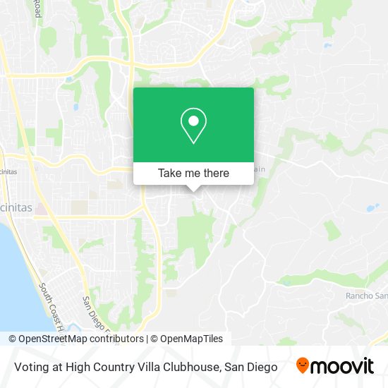 Voting at High Country Villa Clubhouse map