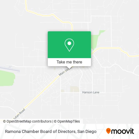 Ramona Chamber Board of Directors map