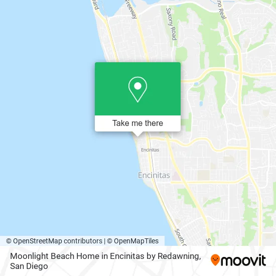 Mapa de Moonlight Beach Home in Encinitas by Redawning