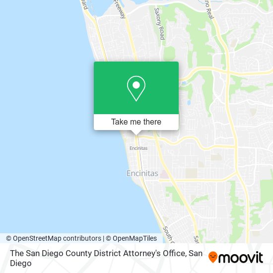 The San Diego County District Attorney's Office map