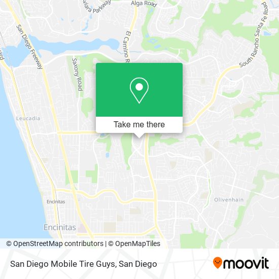 San Diego Mobile Tire Guys map