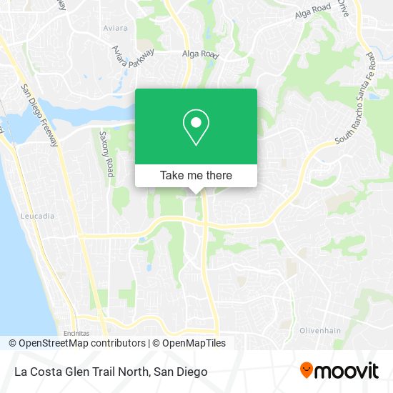 La Costa Glen Trail North map