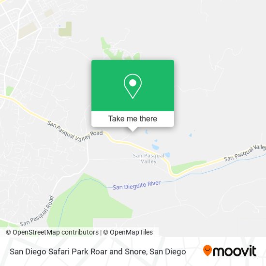 San Diego Safari Park Roar and Snore map