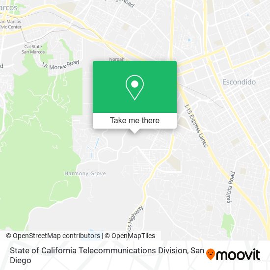 Mapa de State of California Telecommunications Division