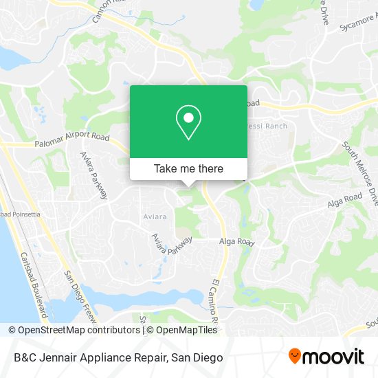 Mapa de B&C Jennair Appliance Repair