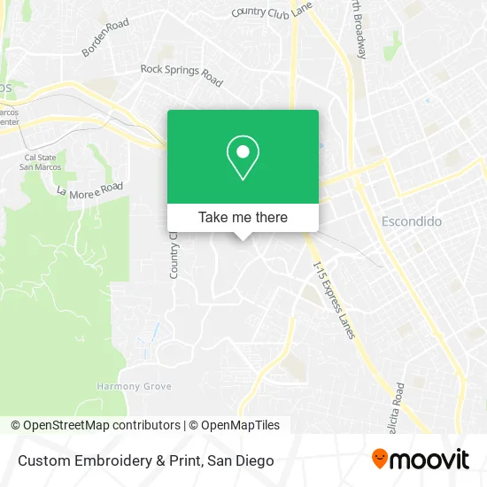 Custom Embroidery & Print map