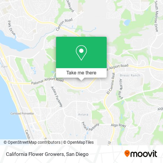 Mapa de California Flower Growers