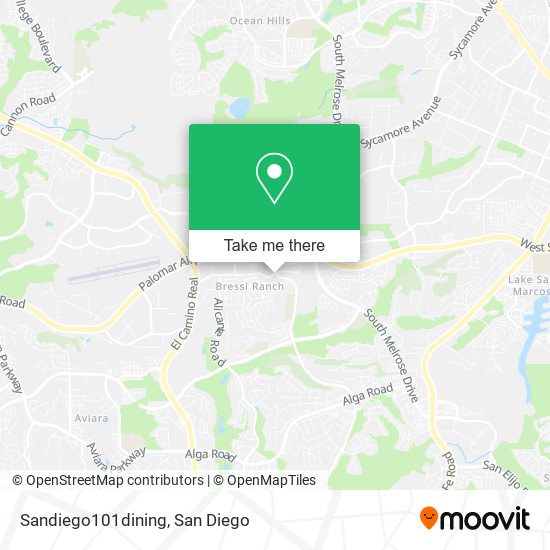 Mapa de Sandiego101dining