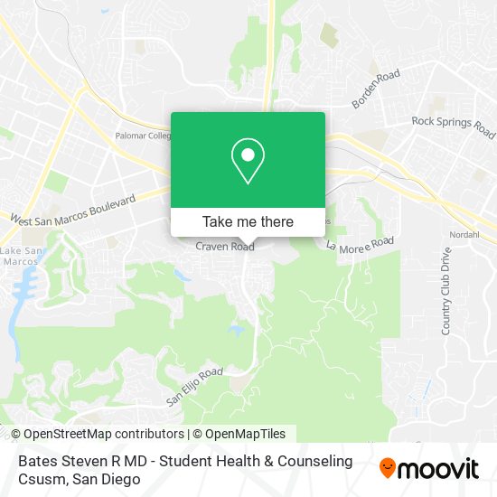 Mapa de Bates Steven R MD - Student Health & Counseling Csusm