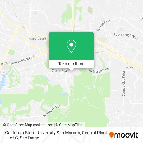 Mapa de California State University San Marcos, Central Plant - Lot C