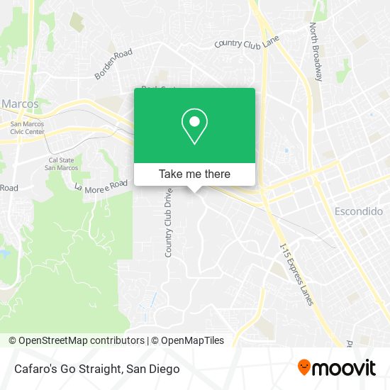 Cafaro's Go Straight map