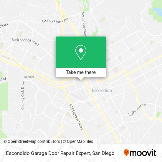 Mapa de Escondido Garage Door Repair Expert