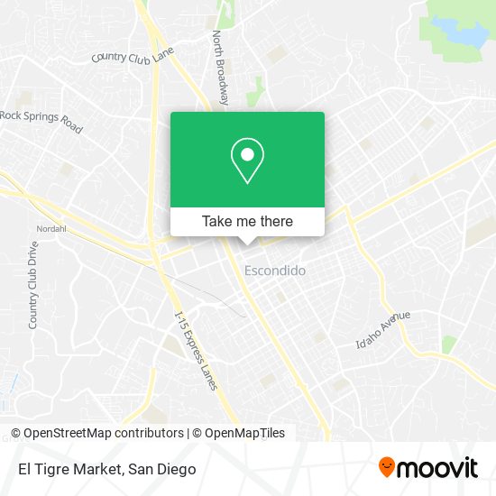 Mapa de El Tigre Market