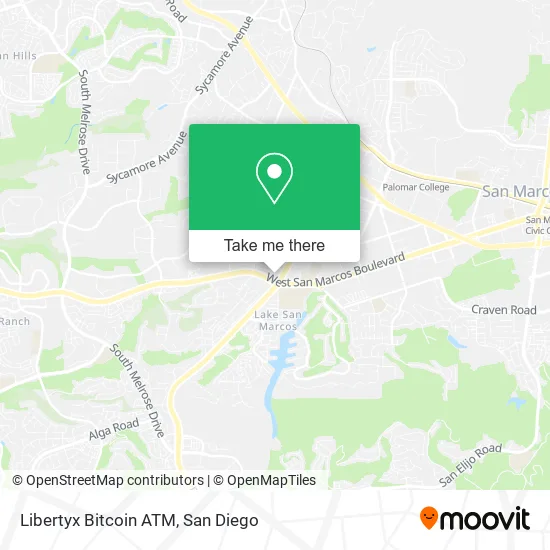 Mapa de Libertyx Bitcoin ATM