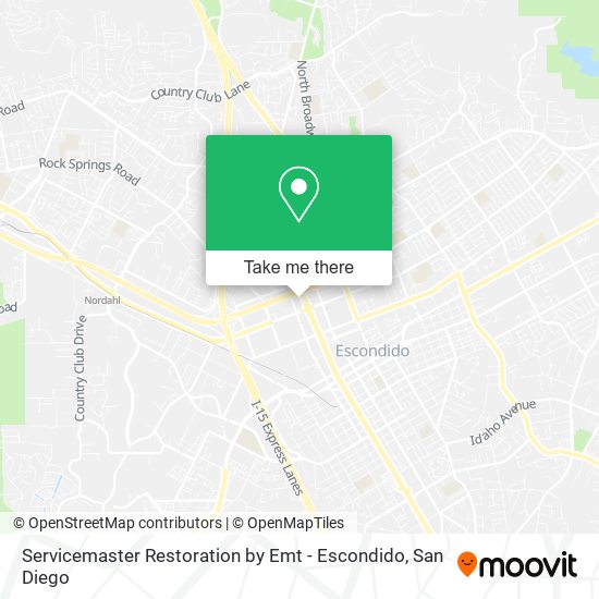 Servicemaster Restoration by Emt - Escondido map