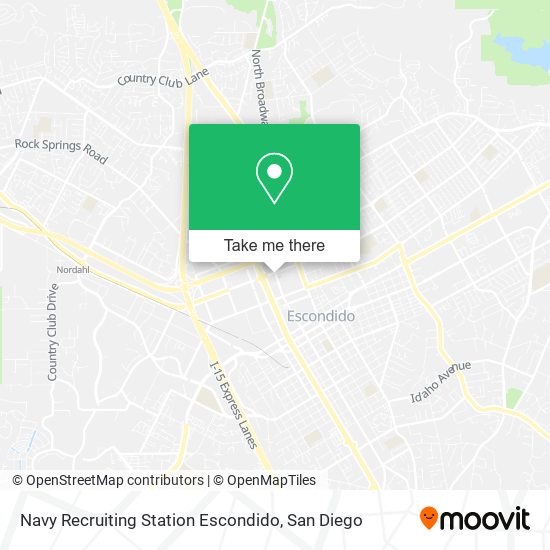 Mapa de Navy Recruiting Station Escondido