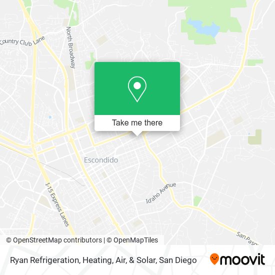 Ryan Refrigeration, Heating, Air, & Solar map