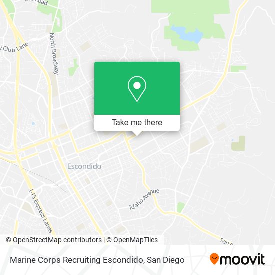 Marine Corps Recruiting Escondido map