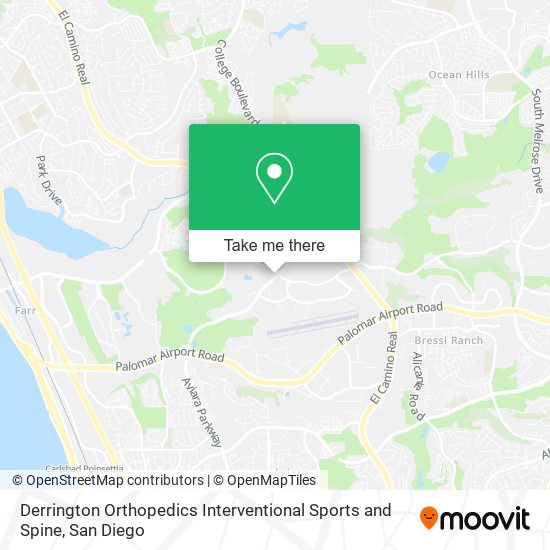 Mapa de Derrington Orthopedics Interventional Sports and Spine