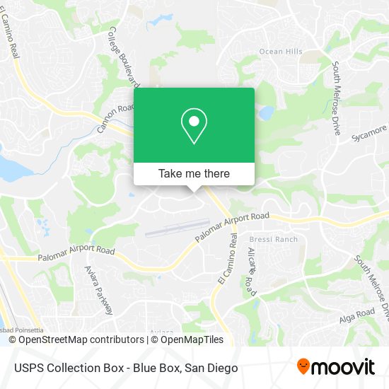 USPS Collection Box - Blue Box map