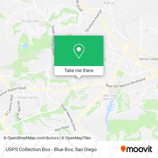 USPS Collection Box - Blue Box map