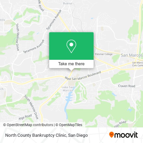 North County Bankruptcy Clinic map