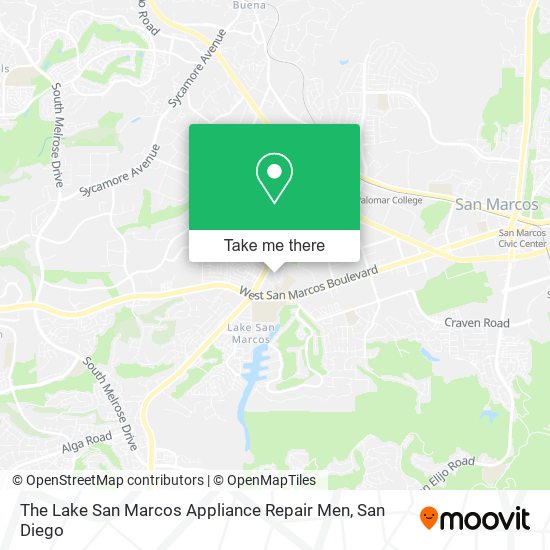 Mapa de The Lake San Marcos Appliance Repair Men