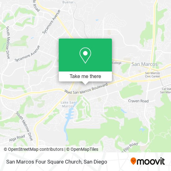 San Marcos Four Square Church map