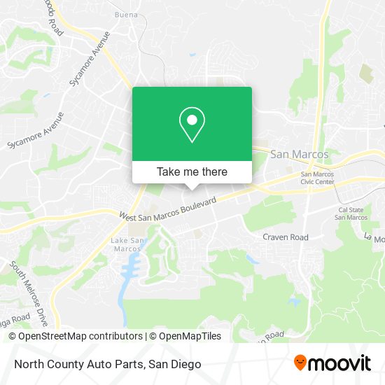 Mapa de North County Auto Parts